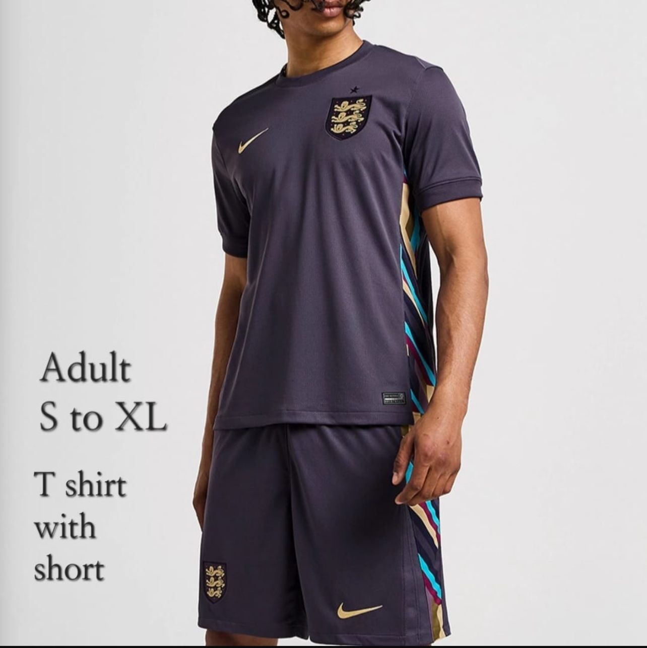 England Alternate Football Kit – Adult Size (S to XL) | T-Shirt & Shorts Set